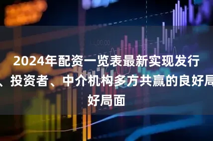 2024年配资一览表最新实现发行人、投资者、中介机构多方共赢的良好局面